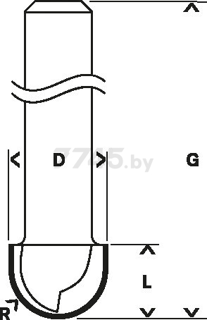 Фреза по дереву пазовая галтельная 24х15,9х57 мм BOSCH Standard for Wood (2608628473) - Фото 5